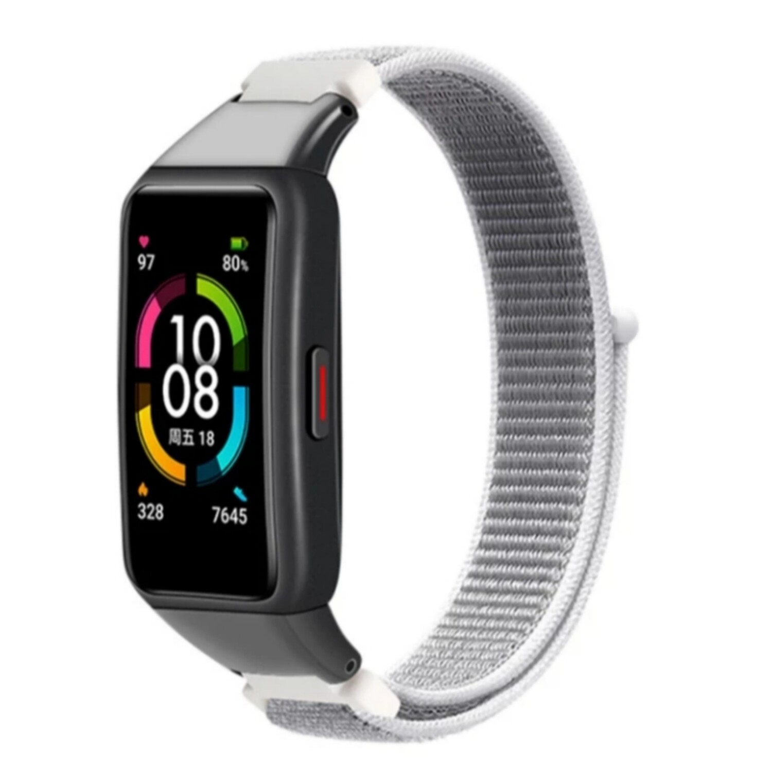 (Huawei Band 6 ONLY ) Fabric band White - باند خام لساعه هواوي باند ٦ فقط لون ابيض 