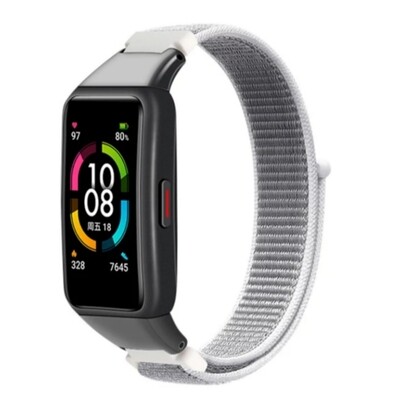 (Huawei Band 6 ONLY ) Fabric band White - باند خام لساعه هواوي باند ٦ فقط لون ابيض 
