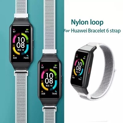 (Huawei Band 6 ONLY ) Fabric band White - باند خام لساعه هواوي باند ٦ فقط لون ابيض 