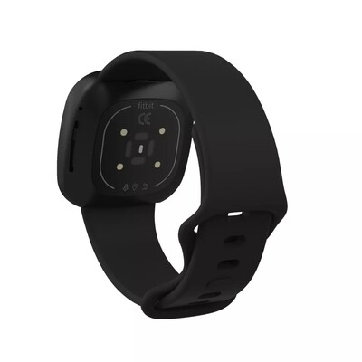(Fitbit Versa 3/4/ Sense1/2 ONLY) Silicone band - Black - باند سيليكون مخصص لساعه فيرسا ٣ و ٤ و فت بت سينس ١ و ٢ اسود 