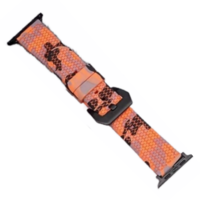 (38mm-40mm-41mm) Silicone Band Orange army - باند سيليكون جيشي برتقالي 