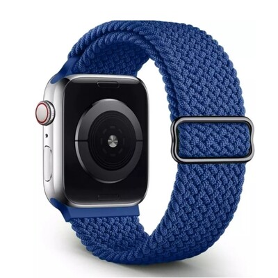 (38mm-40mm-41mm) Fabric stretch band Blue - باند خام فري سايز ازرق 