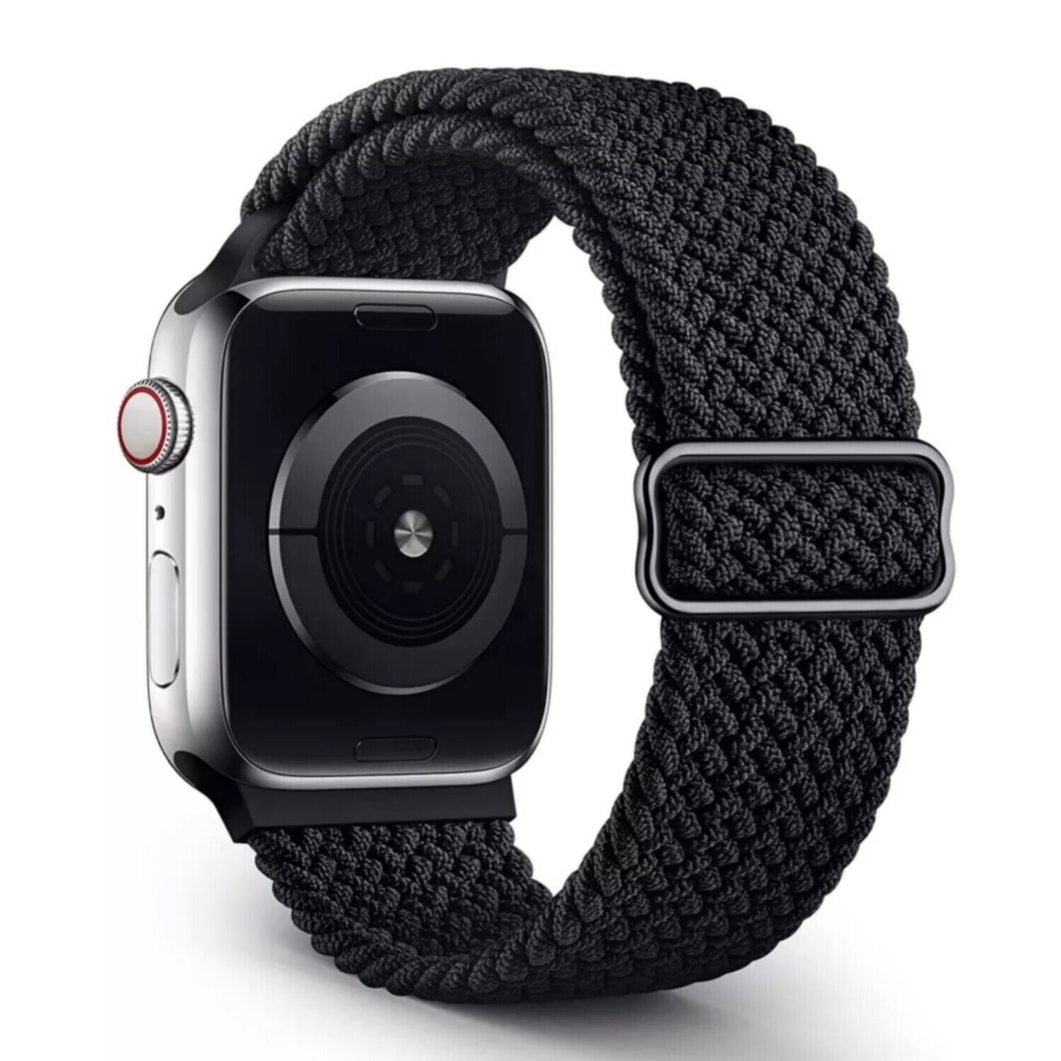 (42mm-44mm-45mm-49mm) Fabric stretch band Black - باند خام فري سايز اسود 