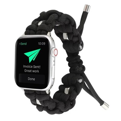 (38mm-40mm-41mm) Fabric Black new design - خام اسود تصميم جديد 