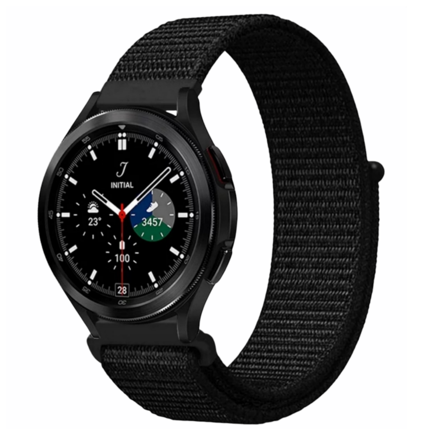 (22mm) Fabric Band Black -  باند خام اسود 
