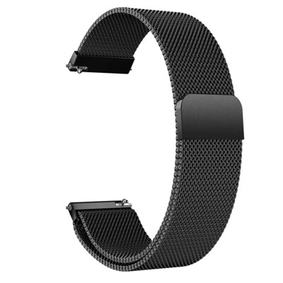 (22mm) Steel Magnatic Full Black -  باند ستيل مغناطيس اسود 