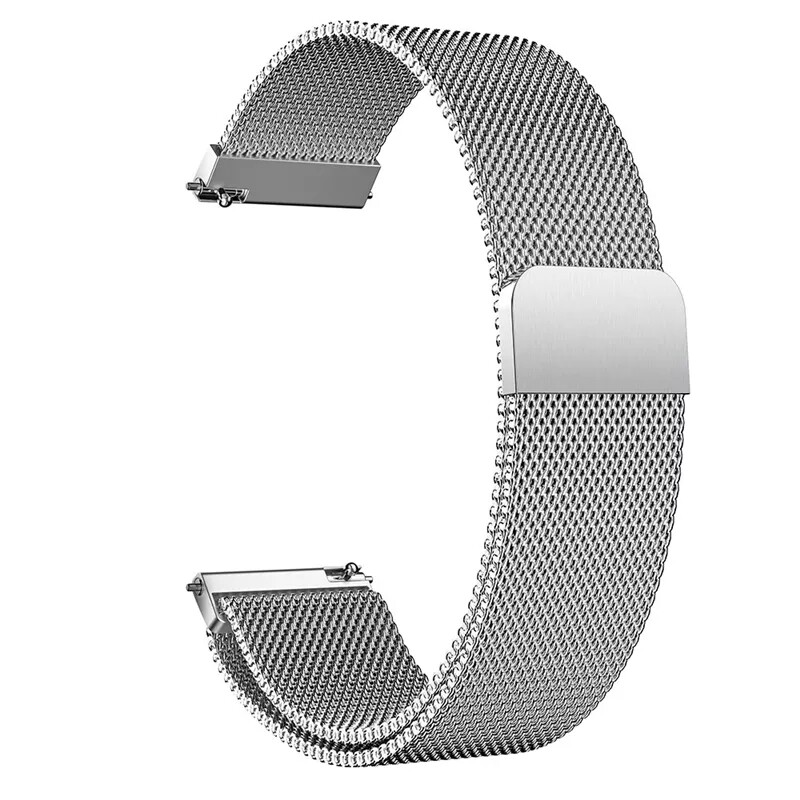 (22mm) Steel Magnatic Full Silver -  باند ستيل مغناطيس سلفر 