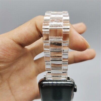 (38mm-40mm-41mm) Clear Ceramic band - باند سيراميك شفاف 