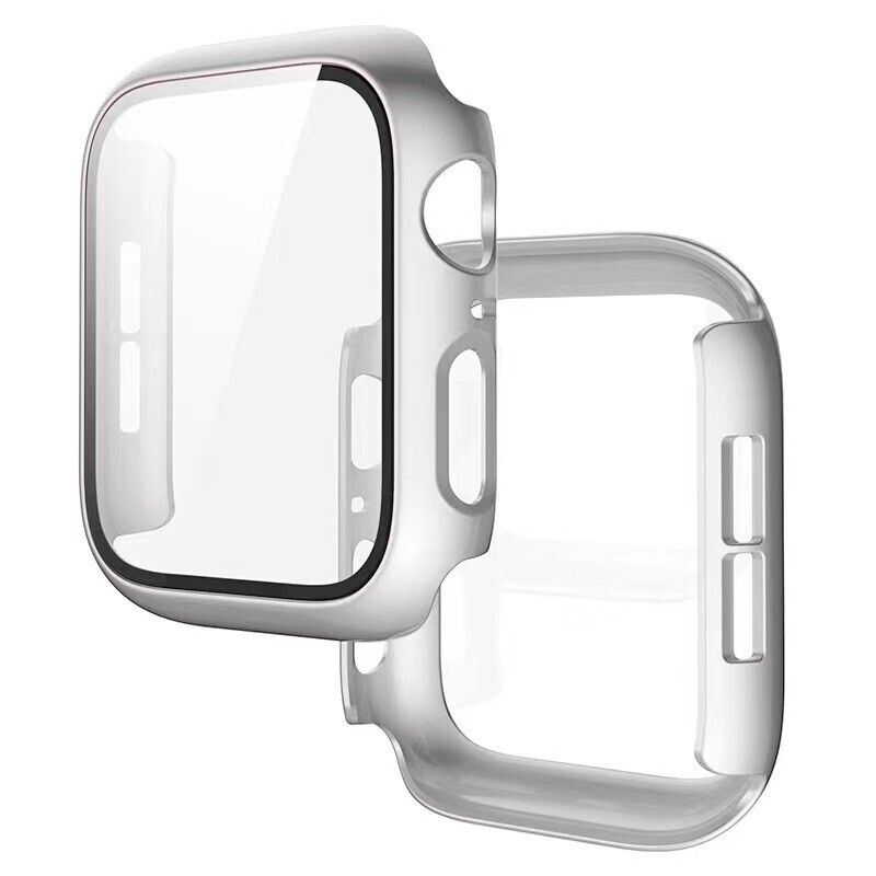 42mm Apple watch full cover  Silver - فل كفر لساعات ابل مقاس  ٤٢م - سلفر 