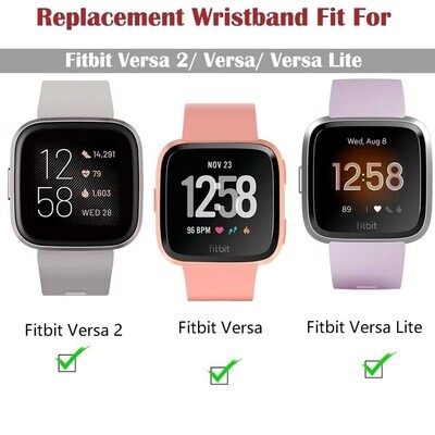 (Fitbit Versa 1/2/Lite ONLY) Silicone band - Deep Purple - باند سيليكون مخصص لساعه فيرسا ١/٢/لايت بنفسجي