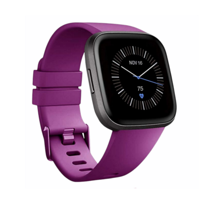 (Fitbit Versa 1/2/Lite ONLY) Silicone band - Deep Purple - باند سيليكون مخصص لساعه فيرسا ١/٢/لايت بنفسجي