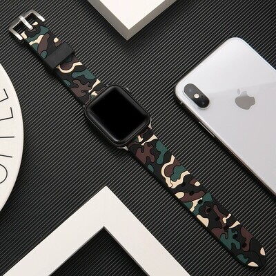 (42mm-44mm-45mm-46mm-49mm) Army Silicone Band - باند سيليكون جيشي 