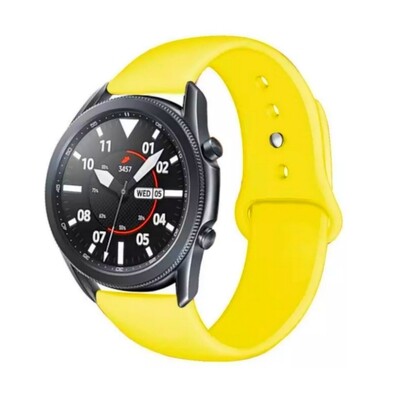 (22mm) Silicone Band Yellow -  باند سيليكون لون اصفر 