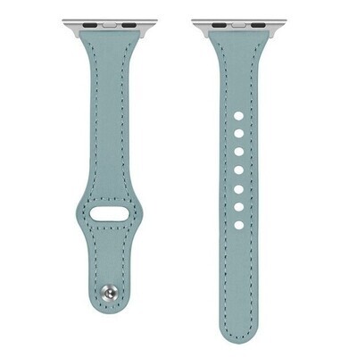 (42mm-44mm-45mm-49mm) Slim Leather band Tiffany - باند جلد ضعيف تيفاني 