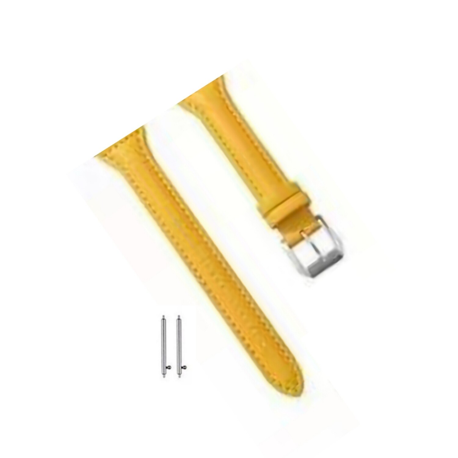 (22mm) New Slim Leather band Yellow - باند جلد ضعيف تسكيره مسمار اصفر 