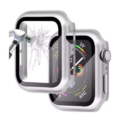 40mm Apple watch full cover  Silver - فل كفر لساعات ابل مقاس  ٤٠م - سلفر 