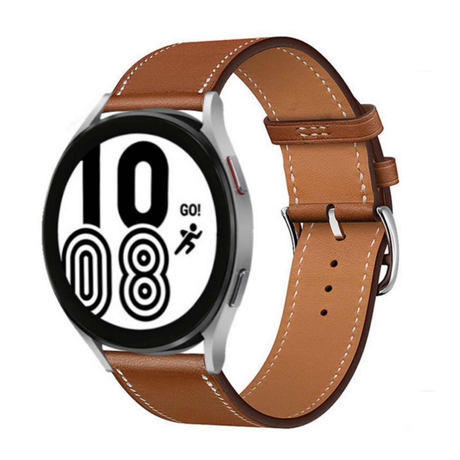 (20mm) Leather Brown Band -  باند جلد لون بني 