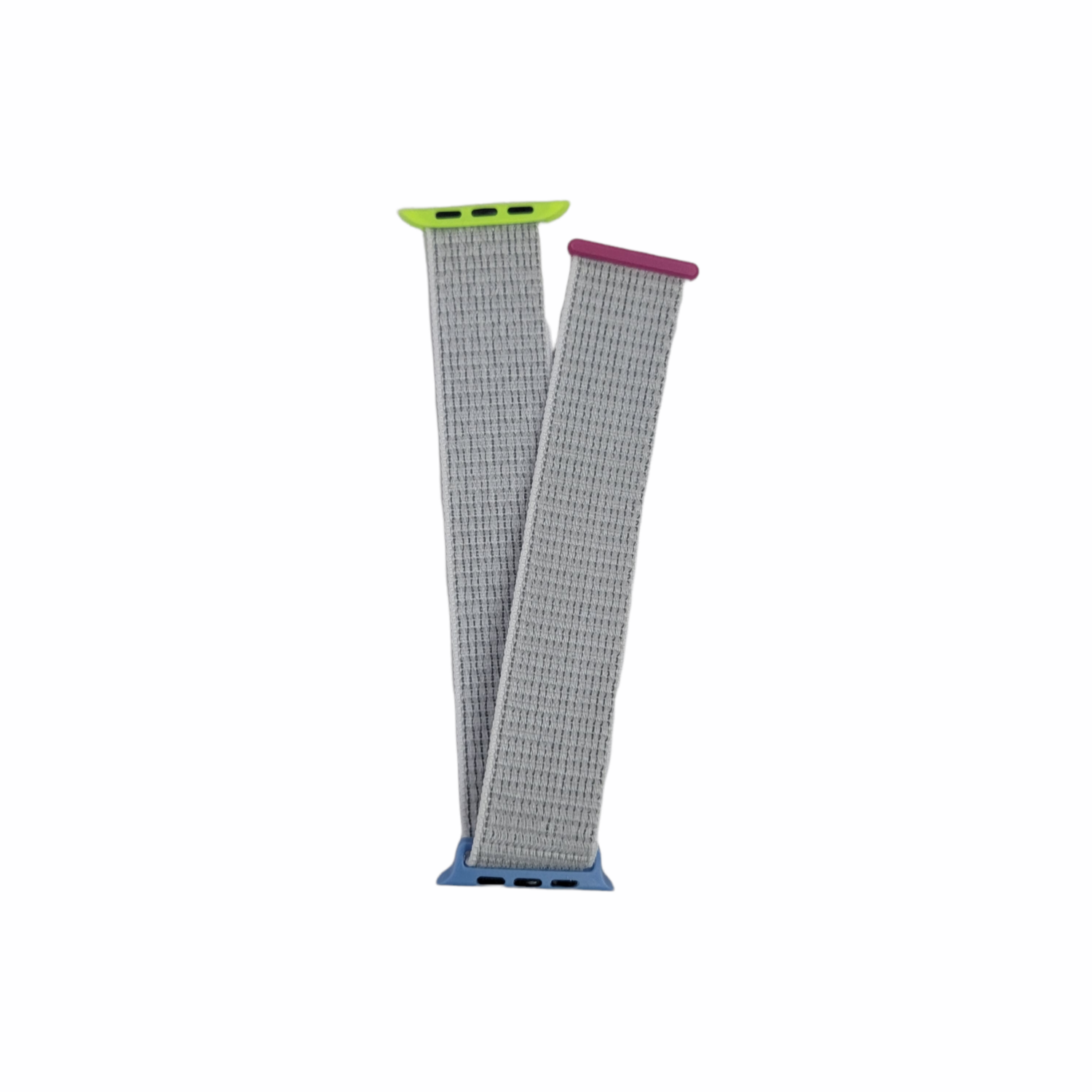 (42mm-44mm-45mm-49mm) Fabric White with colors locks band - باند خام ابيض مع تسكيره الوان 