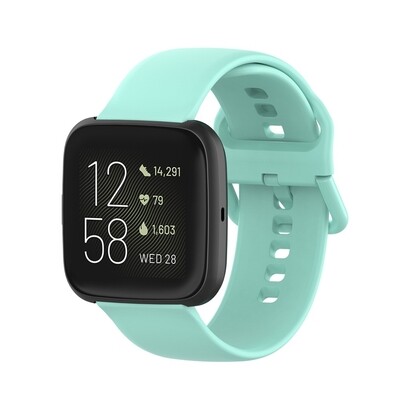 (Fitbit Versa 1/2/Lite ONLY) Silicone band - Tiffany - باند سيليكون مخصص لساعه فيرسا ١/٢/لايت تيفاني 