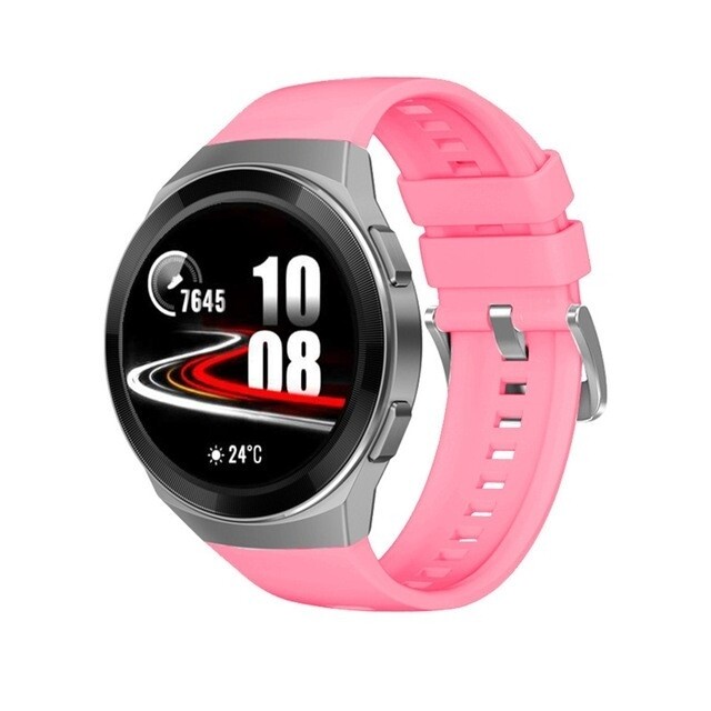 (Huawei GT2e ONLY) Silicone band Pink - باند سيليكون مخصص لساعه هواوي جي تي٢ اي فقط لون وردي 