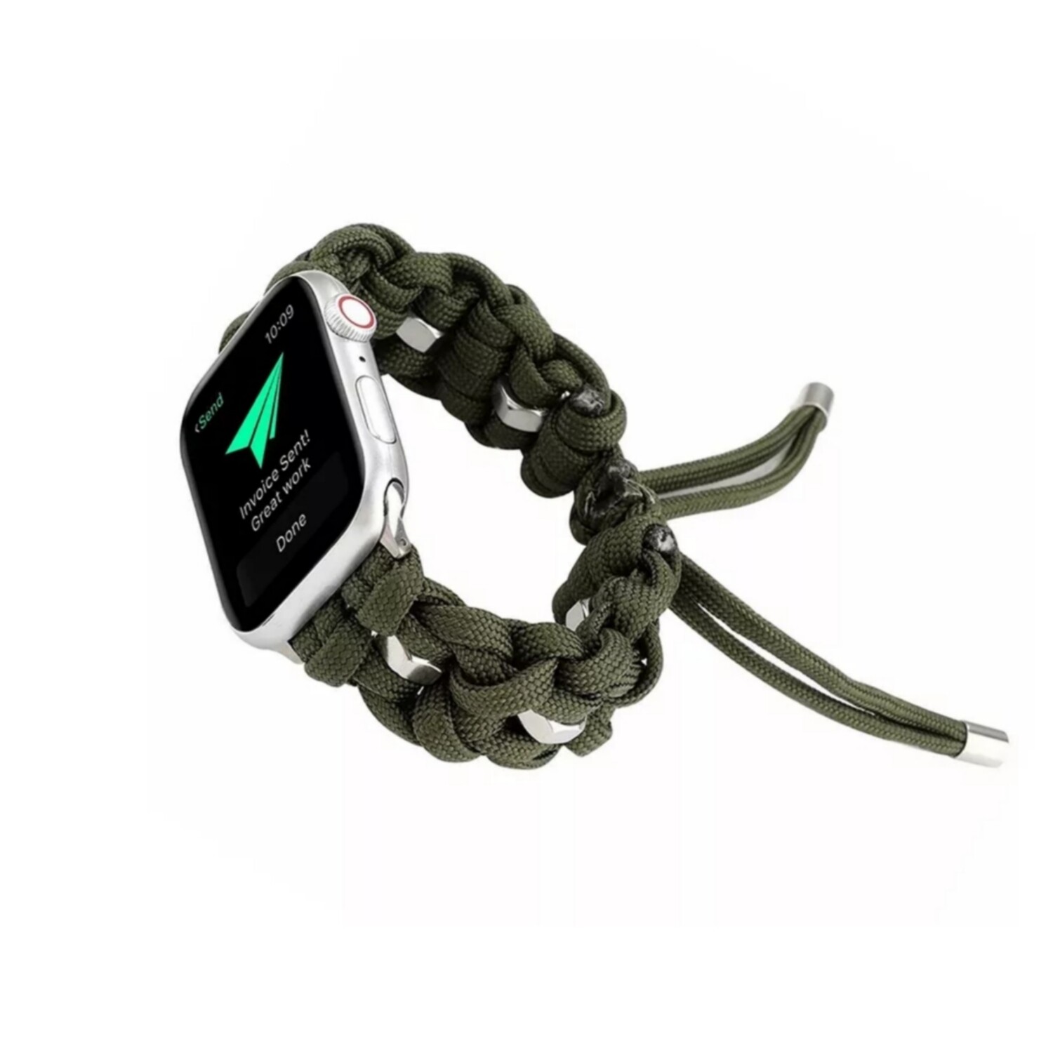 (38mm-40mm-41mm) Fabric Green new design - خام زيتي تصميم جديد 