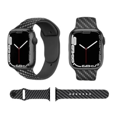 (38mm-40mm-41mm) Silicone Carbon fiber band - باند سيليكون كاربون فايبر 