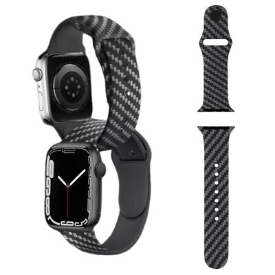 (42mm-44mm-45mm-46mm-49mm) Silicone Carbon fiber band - باند سيليكون كاربون فايبر 