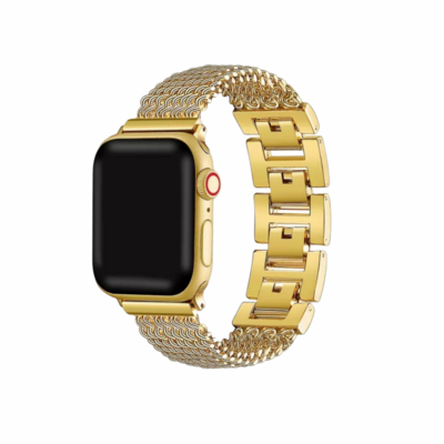 (42mm-44mm-45mm-49mm) Chain H design band Gold - باند تصميم سلسله ذهبي 