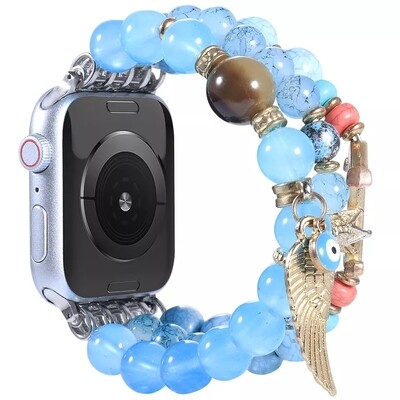 (42mm-44mm-45mm-46mm-49mm) Beads Band - Sky Blue - باند خرز لون سماوي 