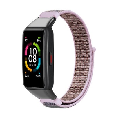 (Huawei Band 6 ONLY ) Fabric band Pink - باند خام لساعه هواوي باند ٦ فقط لون وردي 