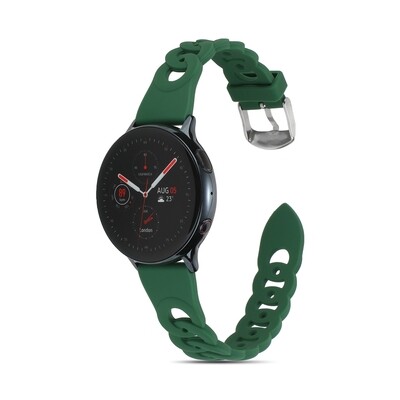 (22mm)  Hermes new design Silicone band Green - باند سيليكون ستايل هرميز جديد أخضر 