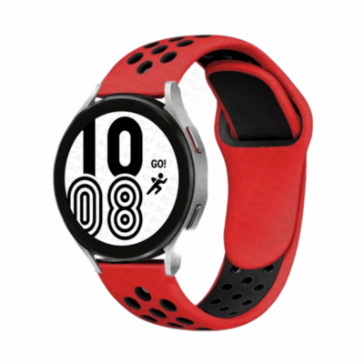(20mm) Nike Sports Silicone band Red&amp;Black - باند نايك سبورت سيليكون لون احمر مع اسود 