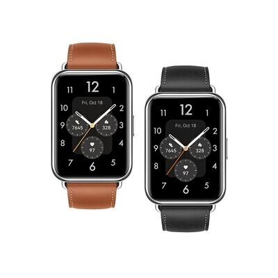 (Huawei Fit 1 &amp; 2 &amp; 3 &amp; 4/Pro) Leather White Band -   باند جلد لون ابيض 