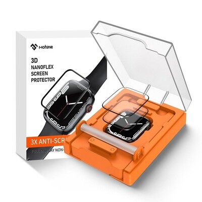 40mm apple watch Mohave Screen Protection with installation box - حمايه شاشه ساعه ابل ماركه موهافي مقاس ٤٠م مع بوكس التركيب 