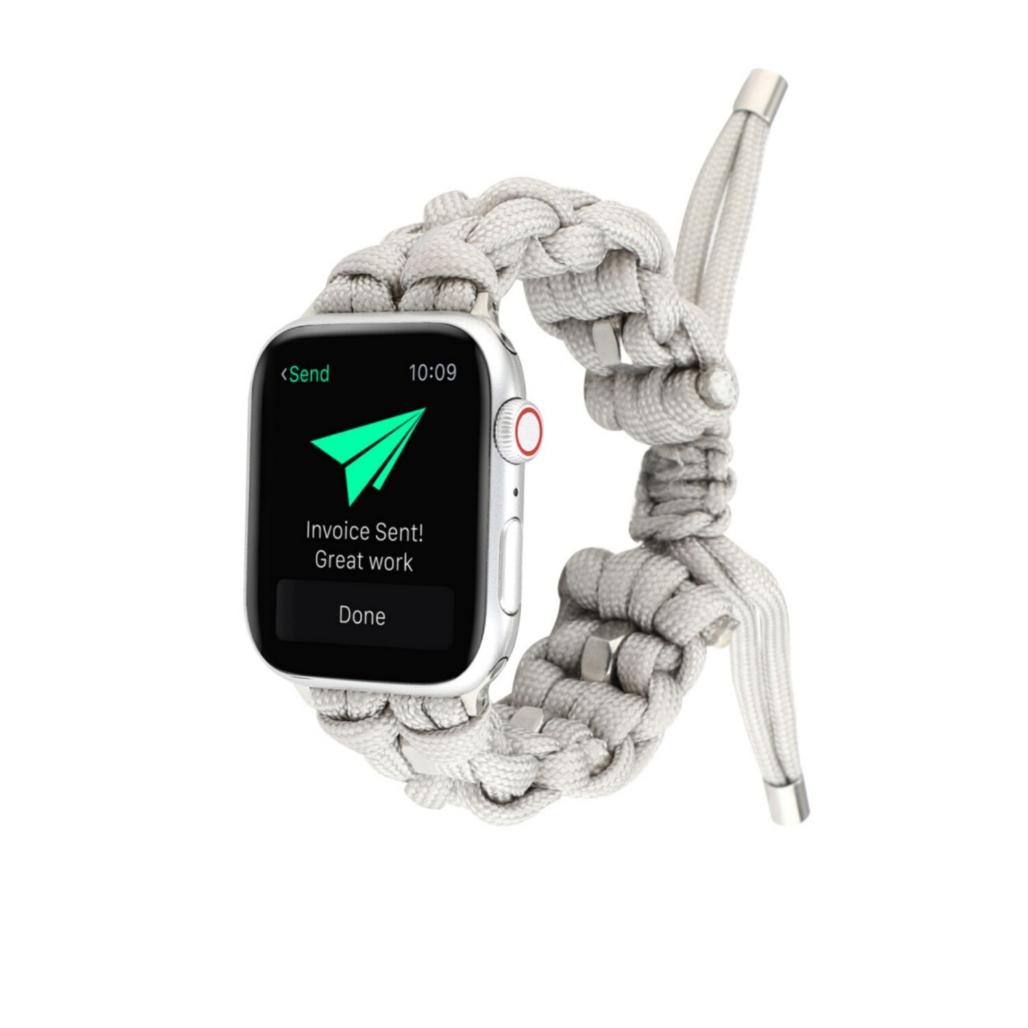 (42mm-44mm-45mm-49mm) Fabric White new design - خام ابيض تصميم جديد 