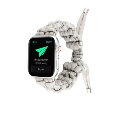 (42mm-44mm-45mm-49mm) Fabric White new design - خام ابيض تصميم جديد 