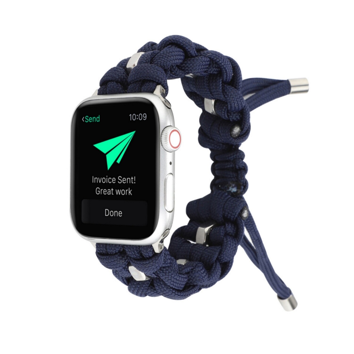 (42mm-44mm-45mm-49mm) Fabric Navy Blue new design - خام كحلي تصميم جديد 