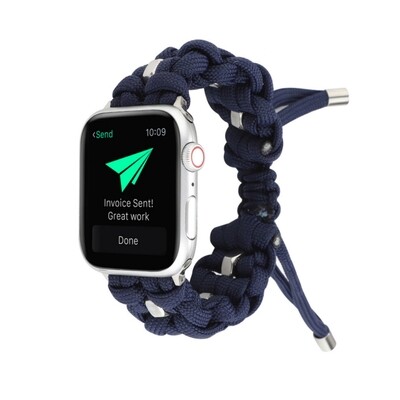 (42mm-44mm-45mm-49mm) Fabric Navy Blue new design - خام كحلي تصميم جديد 