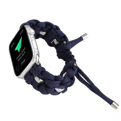 (42mm-44mm-45mm-49mm) Fabric Navy Blue new design - خام كحلي تصميم جديد 