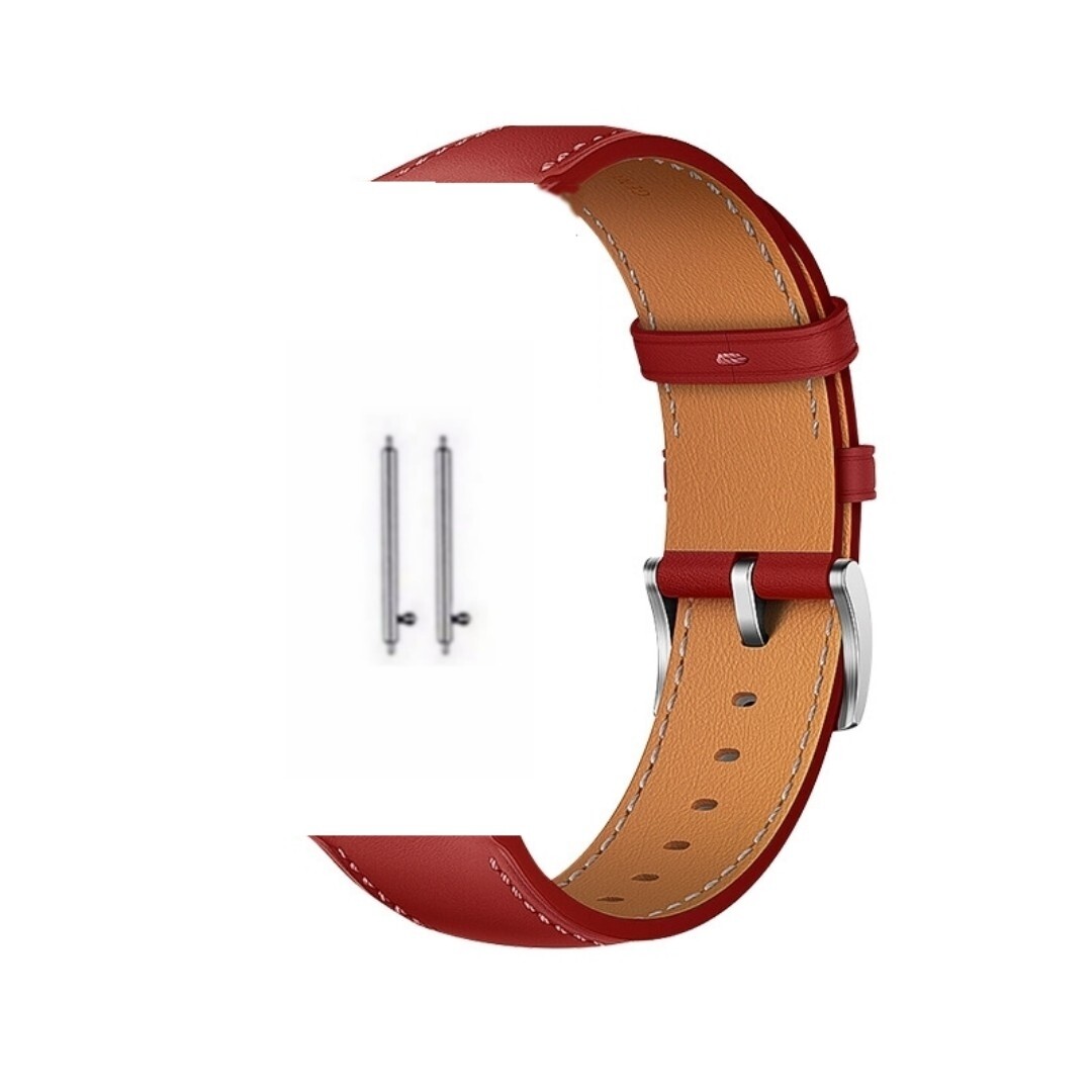 (20mm) Leather Red Band -   باند جلد لون احمر 