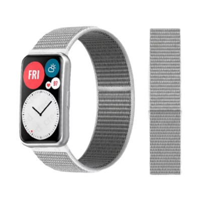 (Huawei Fit 1 &amp; 2 &amp; 3 &amp; 4/Pro) Fabric Band White -  باند خام ابيض 