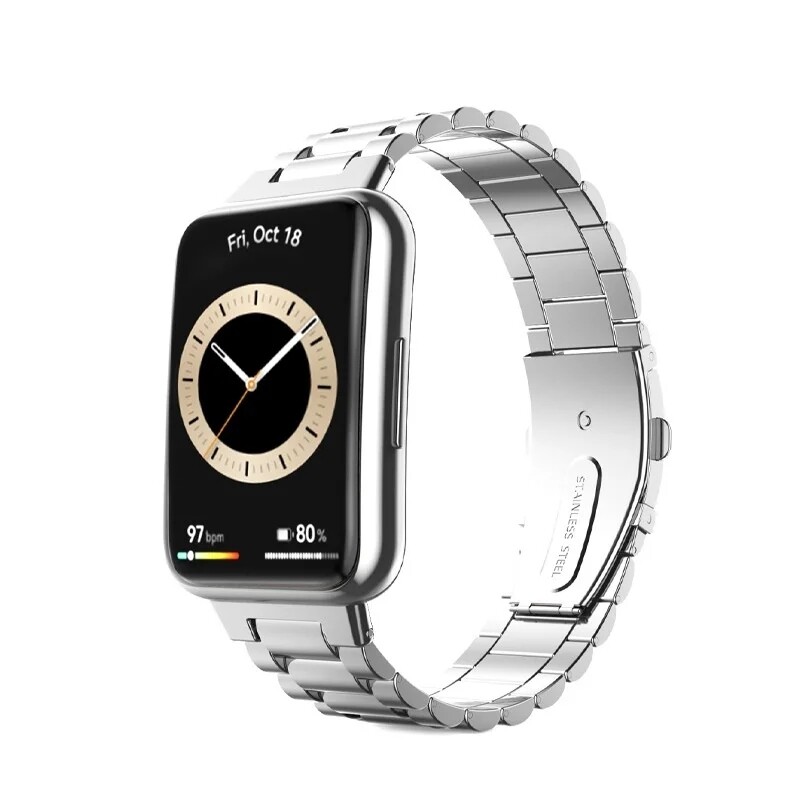 (Huawei Fit 2 ONLY ) Rolex Classic design Full Silver - رولكس التصميم الكلاسيكي لون سلفر 