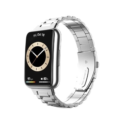 (Huawei Fit 2 ONLY ) Rolex Classic design Full Silver - رولكس التصميم الكلاسيكي لون سلفر 