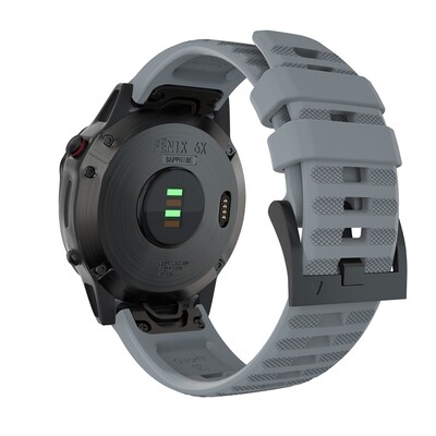 (26mm) Garmin Silicone Sports Band Grey - جارمن سيليكون رياضي رمادي 