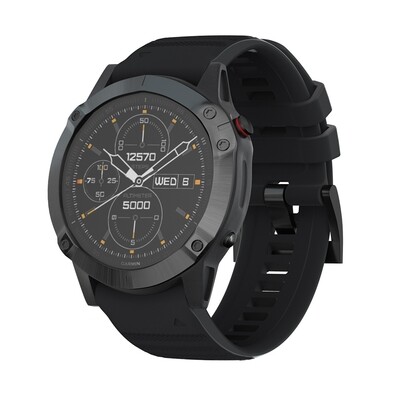 (26mm) Garmin Silicone Sports Band Black - جارمن سيليكون رياضي اسود