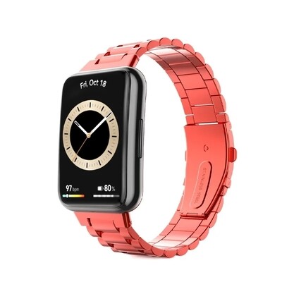 (Huawei Fit 2 ONLY ) Rolex Classic design Full Red - رولكس التصميم الكلاسيكي لون احمر 