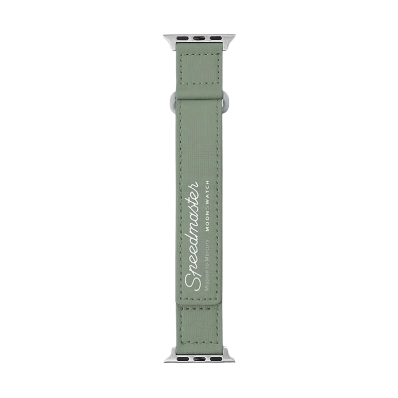 (42mm-44mm-45mm-49mm) Omega Swatch design band Green - باند خام اوميغا سواتش زيتي 