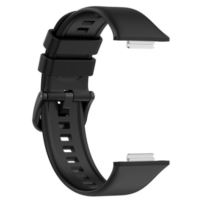 (Huawei Fit 2 ONLY ) Silicone band Black - باند سيليكون اسود 