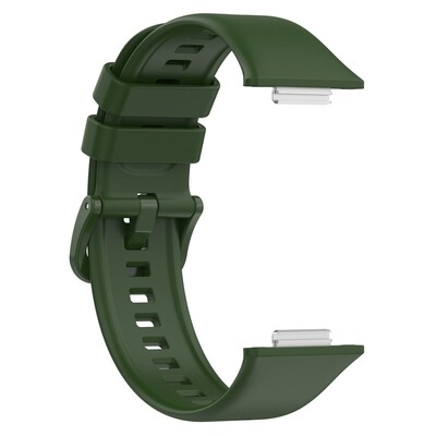 (Huawei Fit 2 ONLY ) Silicone band Green - باند سيليكون زيتي 