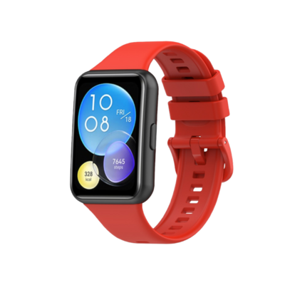 (Huawei Fit 2 ONLY ) Silicone band Red - باند سيليكون احمر 